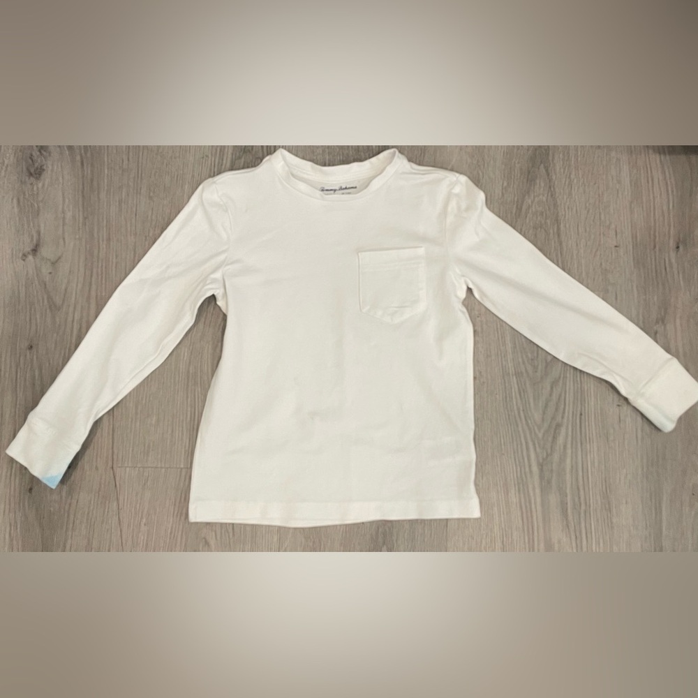 Tommy Bahama Kids White Long Sleeve Tee size XS (4)
